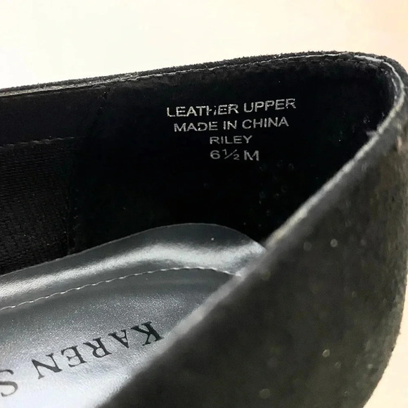 Karen Scott Riley Black Suede Heels Shoe size 6.5 - Picture 7 of 7